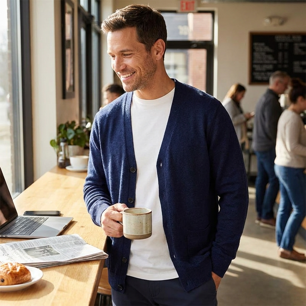 Men's Lightweight Cardigan lifestyle