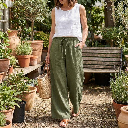 Army Green Linen Pants lifestyle