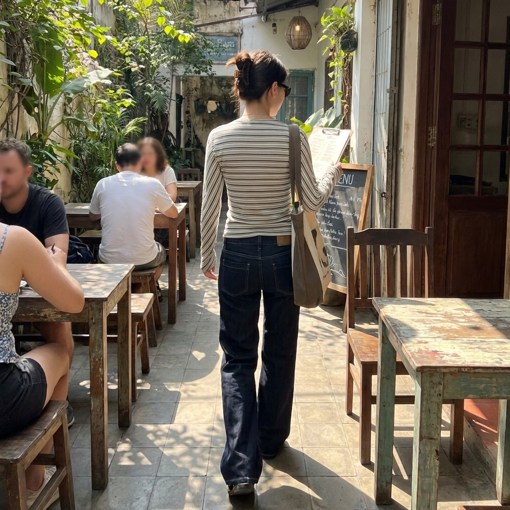 Wide Leg Denim Jeans lifestyle